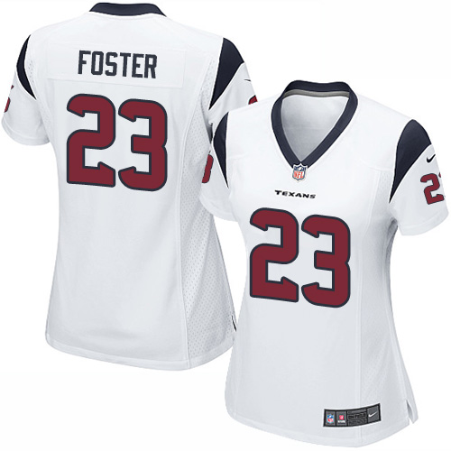 Women's Limited Arian Foster Nike Jersey White Road - #23 NFL Houston Texans
